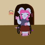 artfight fursona mouse not_mariken wheelchair // 1000x1000 // 26KB