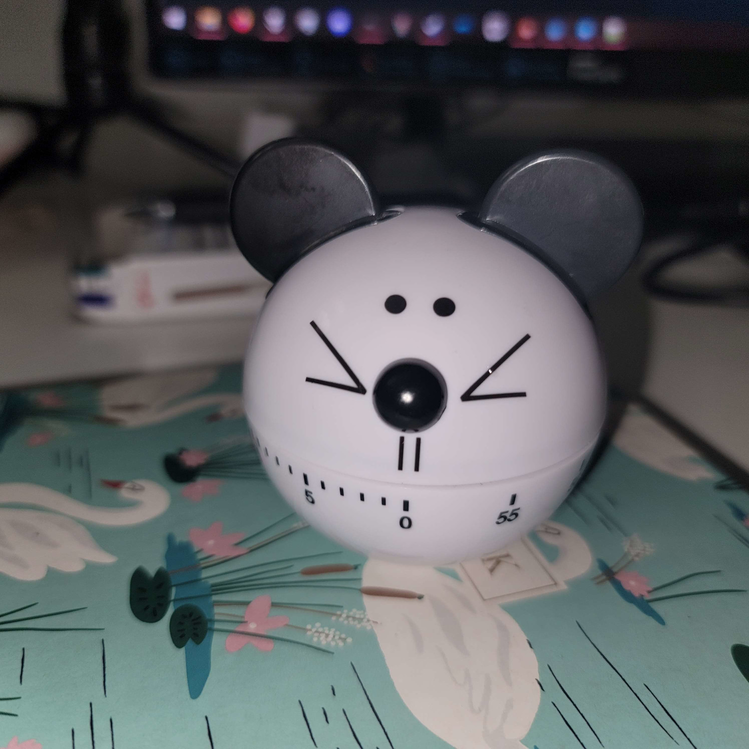 Kitchen timer in the shape of a mouse.